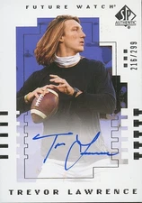 Trevor Lawrence 2021 SP Authentic On Card Auto Autograph RC Jaguars 216/299