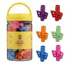 Two Point Pencil Grips 30 Pack, Handwriting Training for Kids and Preschooler...