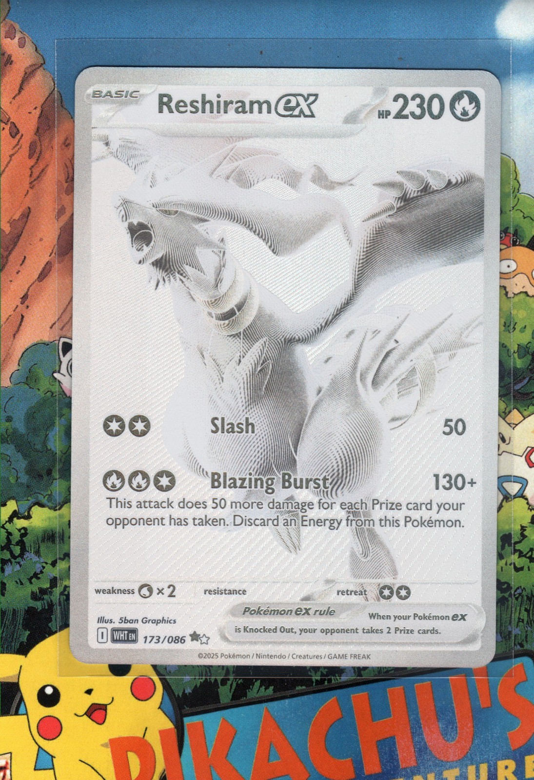 Pokémon TCG Reshiram EX 173/086  White Flare - Illustration Rare NM/M