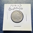 1916-S Buffalo Nickel 5C Native American Buffalo Design Circulated