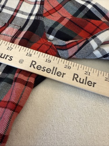 LRL Lauren Ralph Lauren Flannel Button Long Sleeve Shirt Women M Red Plaid - Picture 5 of 8