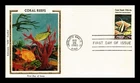 US COVER CORAL REEFS CHALICE CORAL FIRST DAY ISSUE COLORANO SILK CACHET