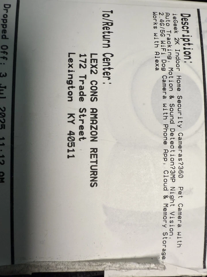 ieGeek 5MP Indoor Cam 5G/2.4G WiFi Home Pan/Tilt Smart Dog Cam Alexa AI Detect - Image 4 of 4