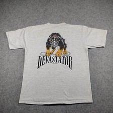 Vintage Top Dawg Shirt Mens Large Gray 90s Made In USA Cotton Devastator