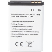 Akku Passend FüR Simvalley SX-330, PX-3315-675, Li-Ion, 3,7V, 1000Mah, 3,7Wh