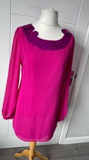TU Women’s Pink Chiffon Shift Dress Sequin Detail Party Evening UK 12 M B56