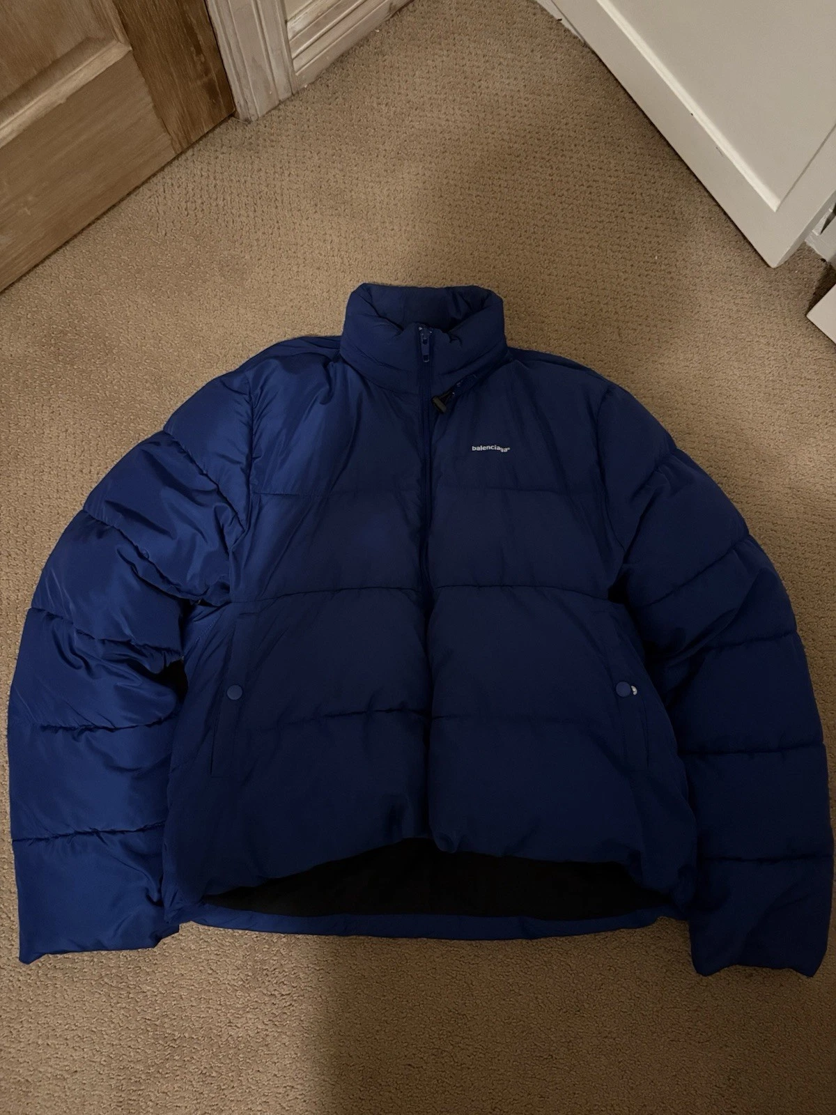 Balenciaga — Balenciaga Blur C Shape Puffer Jacket Blue Size M