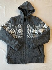 Buffalo David Bitton Men's Holiday Print Sherpa Lined Full Zip Hoodie Jacket M