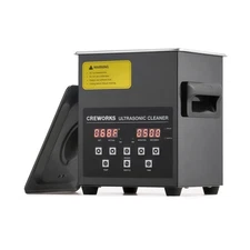 CREWORKS 2L Digital Ultrasonic Cleaning Machine with Degas and Gentle Mode, 6...