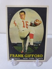 1958 Topps #73 Frank Gifford New York Giants Football Card VG-EX