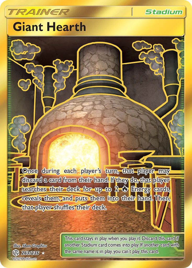 Giant Hearth (263/236) [Sun & Moon: Cosmic Eclipse] Near Mint Holofoil