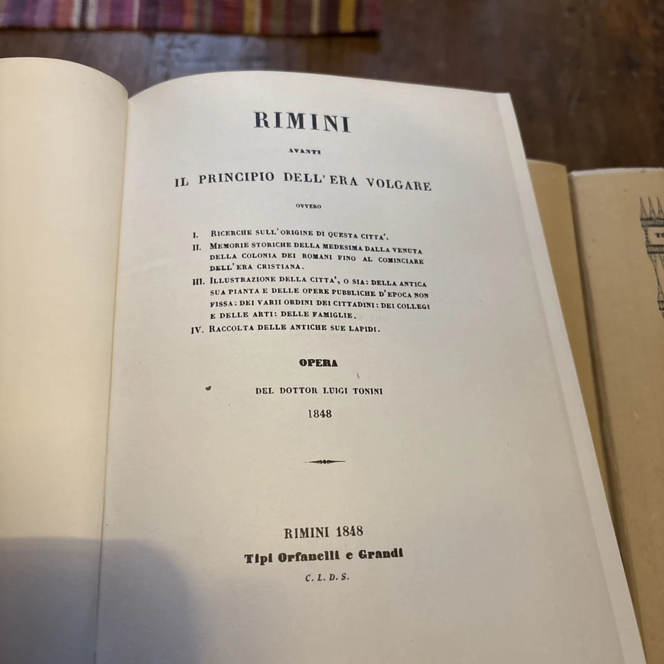 Storia Di Rimini 9 Vol. Copie Anastatiche Tonini 1848 - Immagine 3 di 4