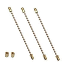 3PCS 3/16" Brake Line Kit with Fittings, 10" Long 10 Inch-Copper Nickel