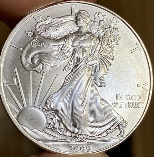 Two 2009 Silver American Eagles In Brilliant Uncirculated Condition