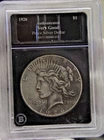 1926 US Peace Silver Dollar $1 Nice VF (Cleaned) Bradford Slab