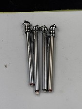 Lot Of 4 Vintage Chrome Pencil Tire Pressure Gauges Lot Of 4 Vintage Chrome Pencil Tire Pressure Gauges