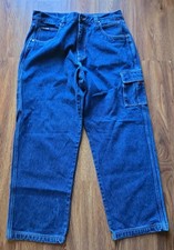 Fubu The Collection Men's Jeans 40x34 Cargo Pocket Hammer Loop HipHop Baggy