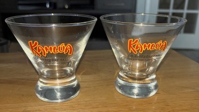 Kahlua Bar Glasses Set of 2 ''The Everyday Exotic'' Heavy bottoms