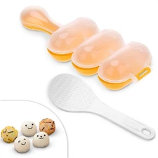 Rice Ball Maker Mold with Rice Paddle - Sushi Maker Shaper Baller Shaker Kit