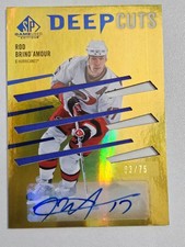 2023-24 SP GAME USED DEEP CUTS AUTO Rob Brind'Amour 3/75