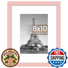 upsimples 8x10 Picture Frame, Display Pictures 5x7 with Mat or 8 x 10 Without, W