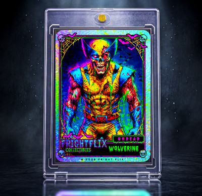 Fright Flix - Wolverine *UNDEAD* Holo Trading Card Fan Made Print *MINT* Signed