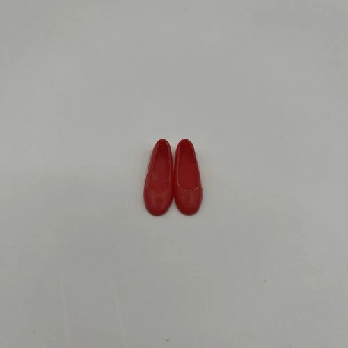 Vintage Barbie Skipper Doll Red Flat Shoes Marked Japan