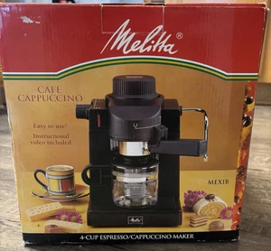 New Melitta 4 Cup Cafe Cappuccino Espresso Maker Coffee MEX1B Frother *New*