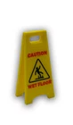 ZEGHEADS Slippery Wet Sign Fingerboard Obstacle Yellow 3 inch