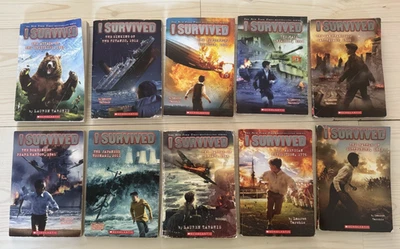 Lot of 10 Used Scholastic I Survived Books Paperback Used No Writing Complete - Image 1 of 3