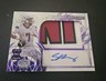 2024 Leaf Trinity Spencer Rattler Patch Auto RC Purple #ed 7/10 Jersey Number 
