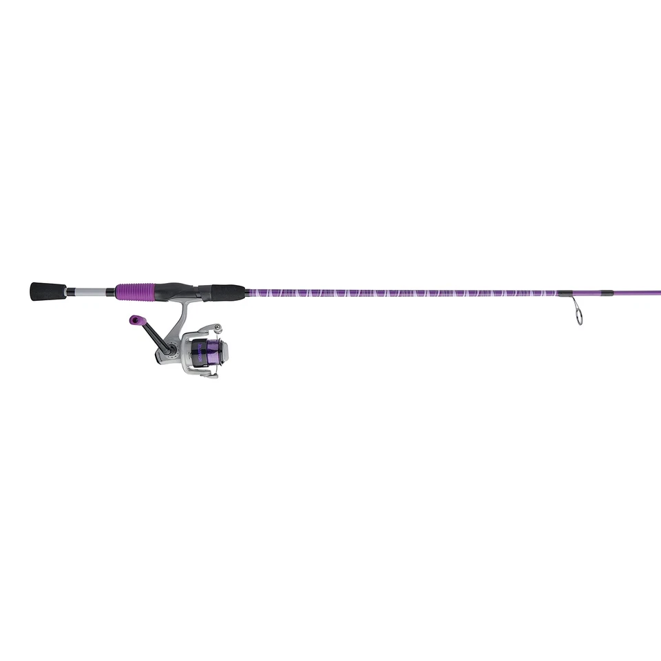 Jellyfish Spinning Reel & Rod Combo, Purple, 5'6" Medium, 2pc Fishing Gear - Image 3 of 4