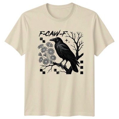 F-Caw-F Krähe Vogel Tiere Herren T-Shirt Damen Grafik Tee Natur Kunst