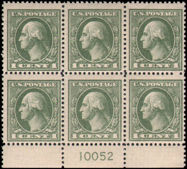 US #536 MNH plate block of 6
