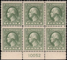 US #536 MNH plate block of 6