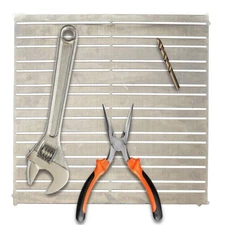 Magnetic Tool Holder - 12x12in Garage Organization Panel - Magnetic Board Gar...