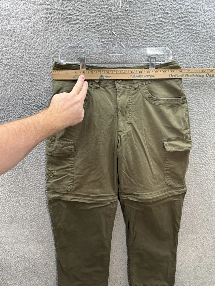 BSA Boy Scouts Pants Mens 32 Olive Green Switchback Cargo Convertible Uniform - Image 3 of 4
