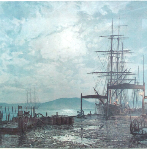 1975 John Stobart Lithograph 80/750 San Francisco Vallejo Street Wharf in 1863 - Picture 2 of 12