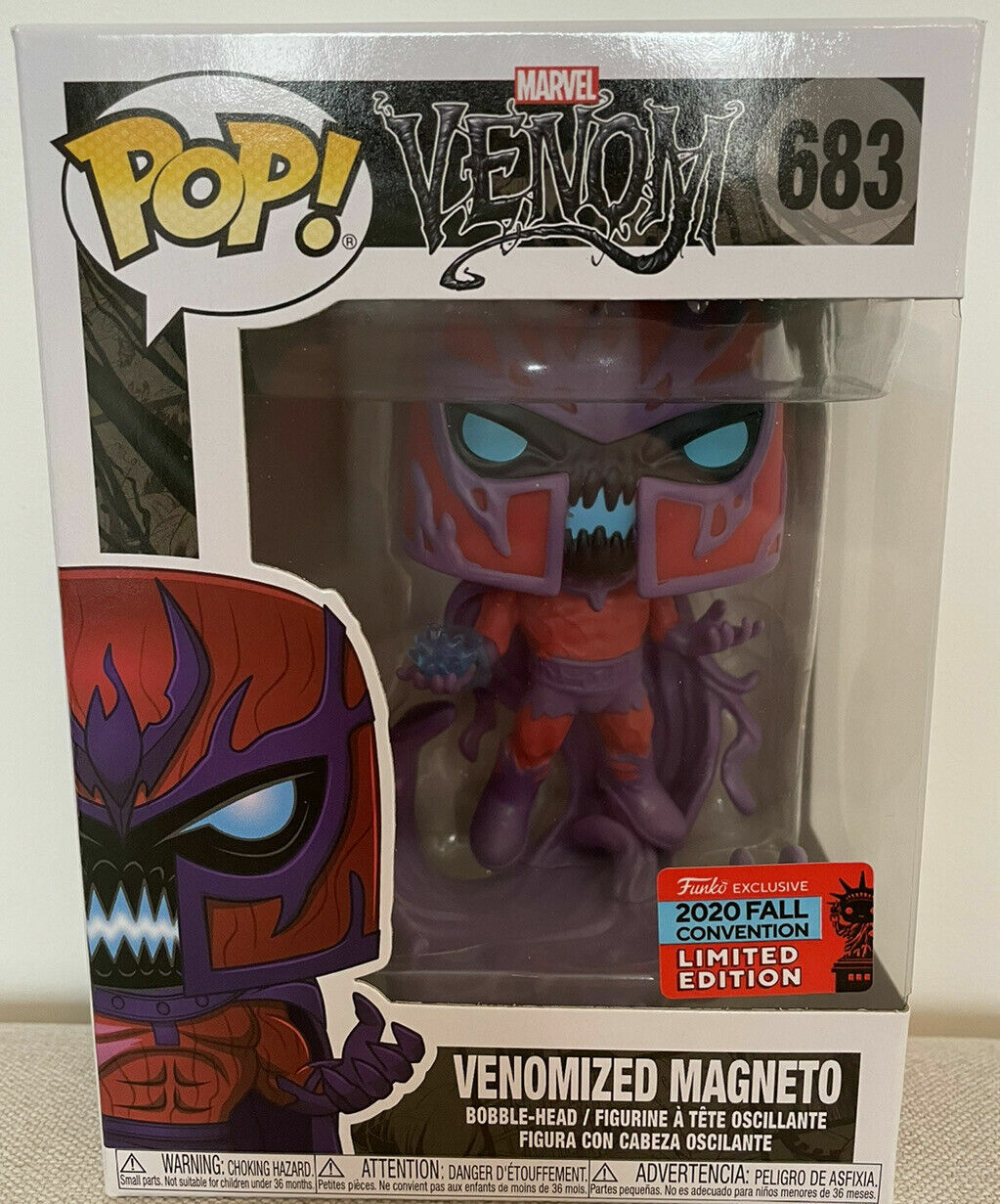 Funko Pop Dañado Venom Luminoso Venom 517# Venomized Magneto 683# Figura Nueva