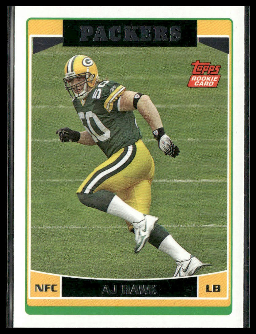 2006 Topps #360 A.J. Hawk Green Bay Packers Rookie
