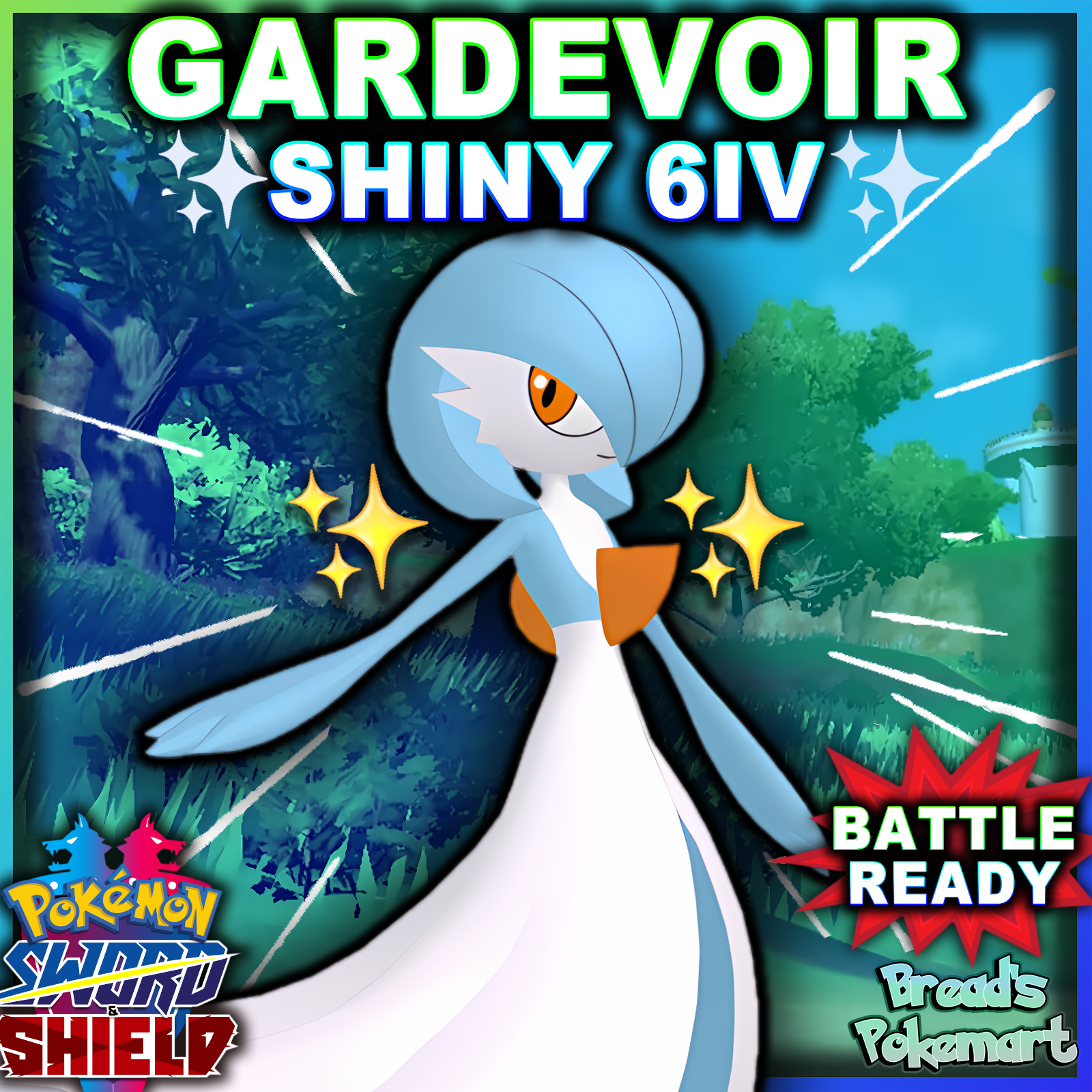 GARDEVOIR ✨ Ultra SHINY 6IV ✨ Pokemon SWORD and SHIELD lv100 EVs