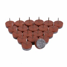 20pcs Felt Feet Pad Skid Glide Furniture Nail Floor Table Chair Protector 17mm