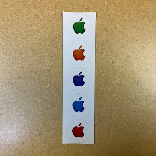 GIFT IDEA? LIMITED EDITION ___ Sticker ___ With 5 Colorful Apple Computer Logos - Picture 2 of 6