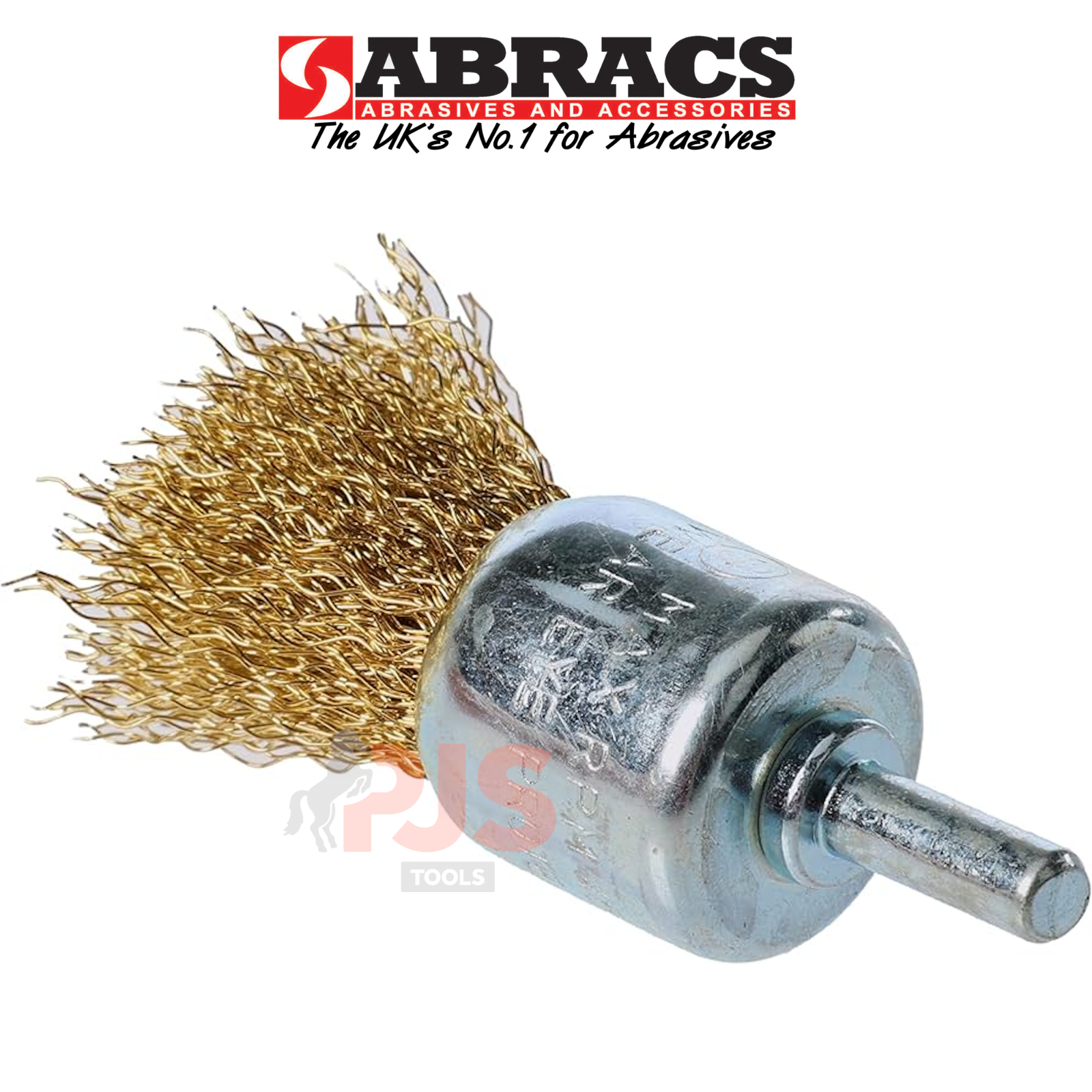 Abracs 25mm steel crimped wire brush flat end