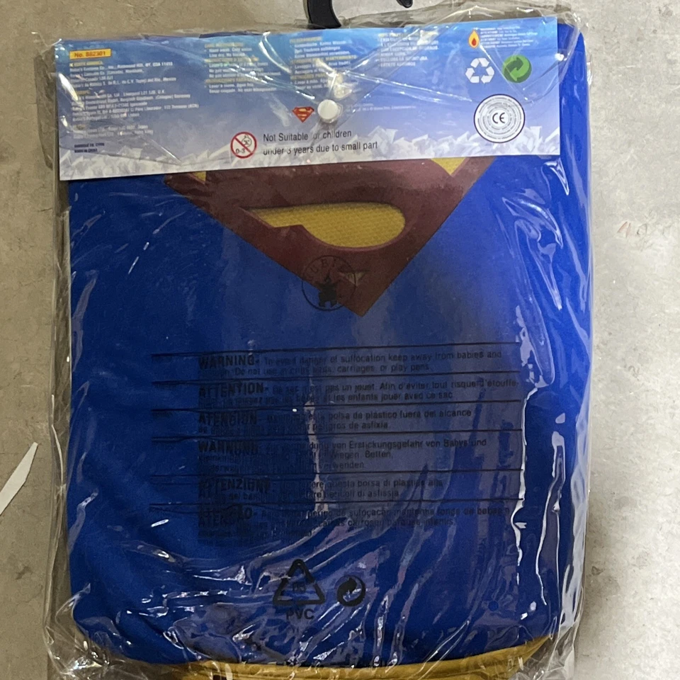 Superman Returns Costume  Size 12-14  1 piece with cape & Belt New - Image 2 of 2