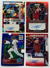 2022 Contenders Optic DREW ELLIS Ice RC AUTO /23 Prizm Red Circles /35 4 Card