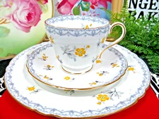 Shelley tea cup and saucer trio charm pattern teacup England
