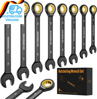8TLG RatschenschlüSsel Set 8-19 Mm, RingmaulschlüSsel MaulschlüSsel Set Mit 72 Z