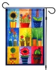 NEW Flower Pots Garden Flag 12"X18" Spring Summer Flowers Decorative Flag