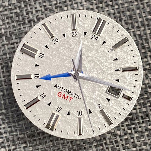 33.5mm Sky Blue White Black Watch Dial Hand fit NH34A NH34 GMT Accessories Parts - 第 21/22 張圖片